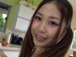 Amazing young japanese housewife..